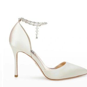 Badgley Mischka Women's Tierra Crystal Ankle Chain d'Orsay Pumps